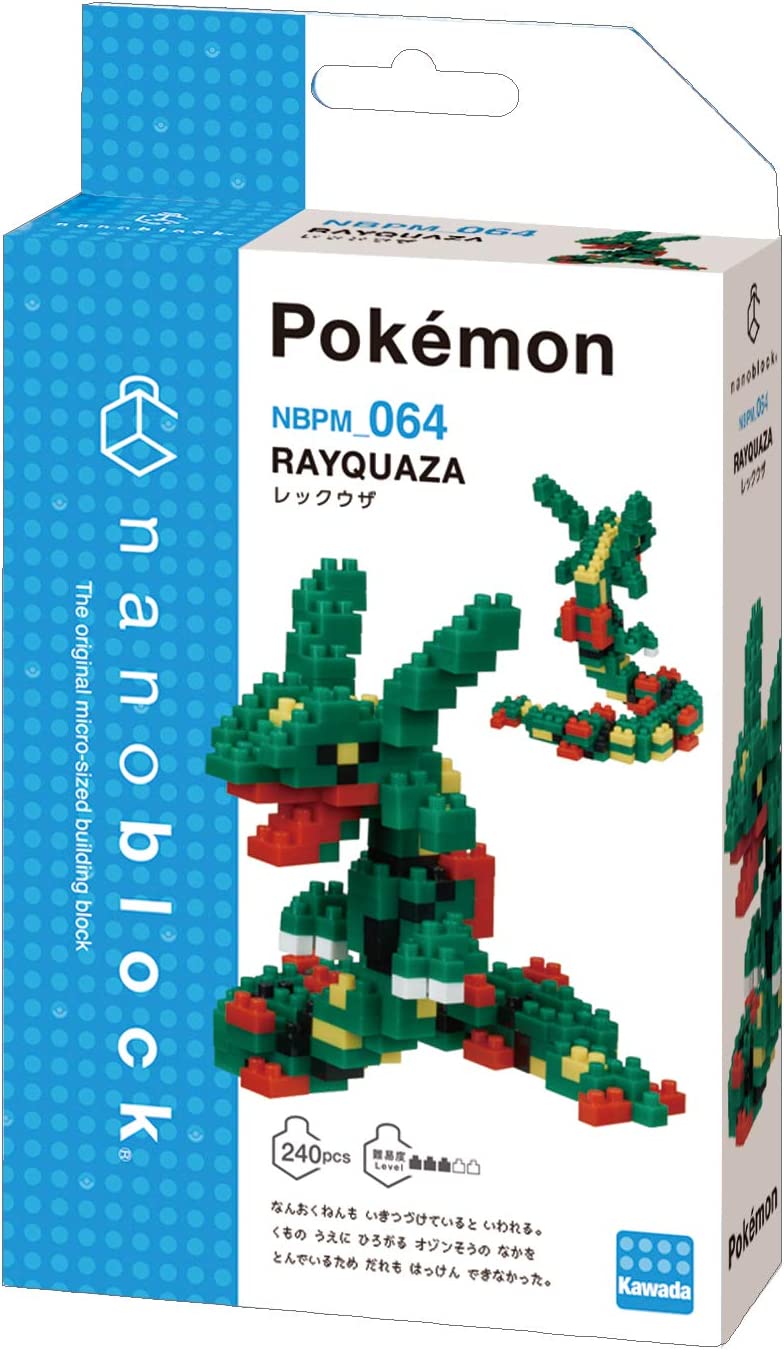 Bandai Rayquaza "Pokemon" , Nanoblock Pokemon Series