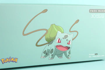 Bulbasaur Pokemon Official Limited Edition 30pcs/box Made in Hong Kong Face Mask