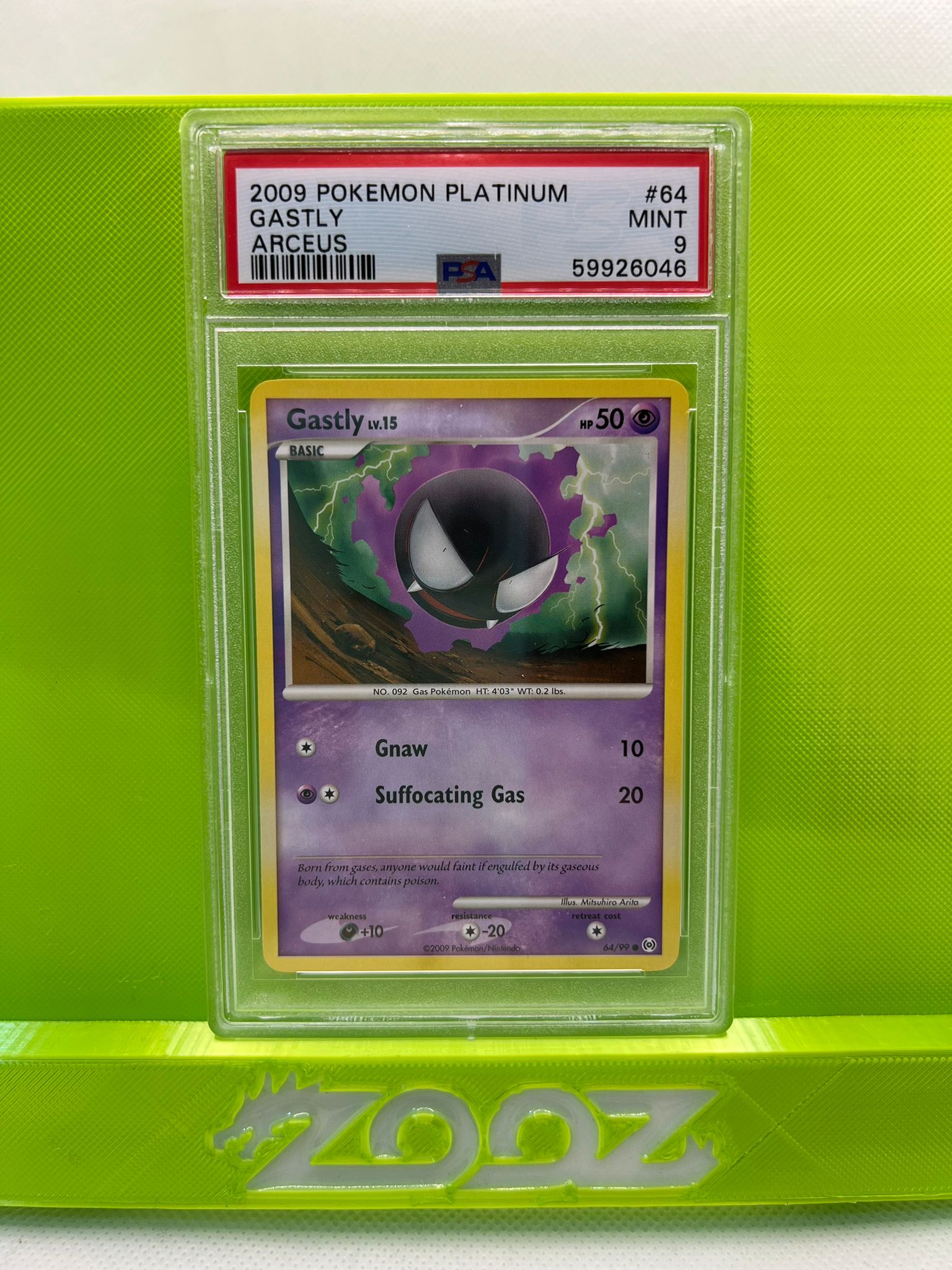 PSA 9 Pokemon Platinum Gastly #64 Arceus Non Holo