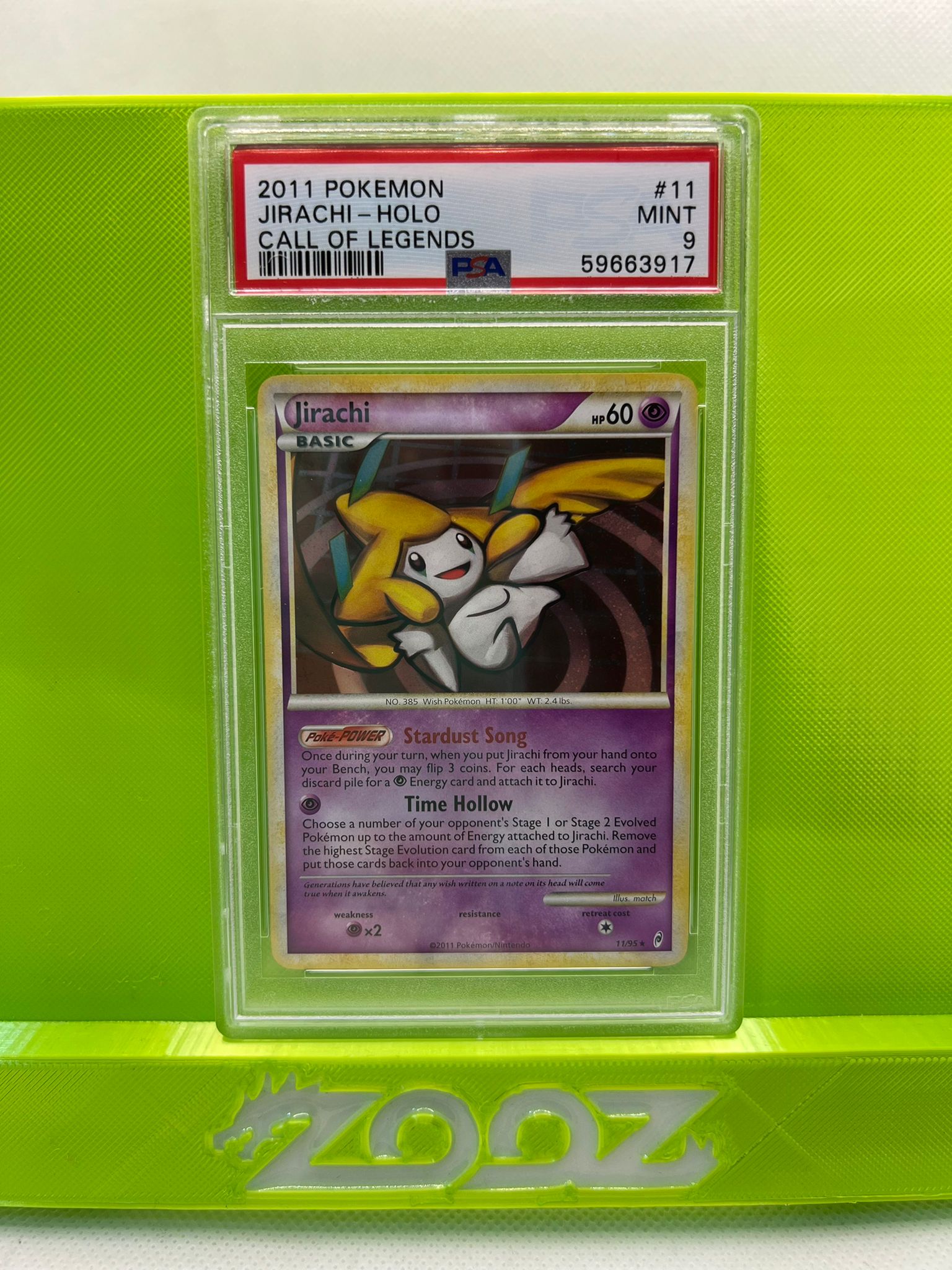 PSA 9 Pokemon Jirachi #11 Call Of Legends Holo