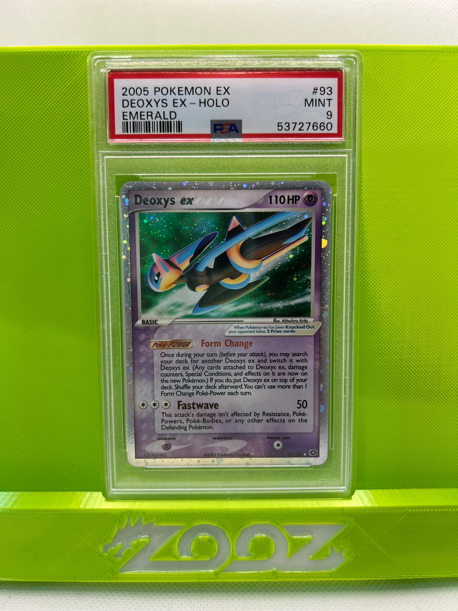 PSA 9 Pokemon EX Deoxys EX #93 EX Emerald Holo