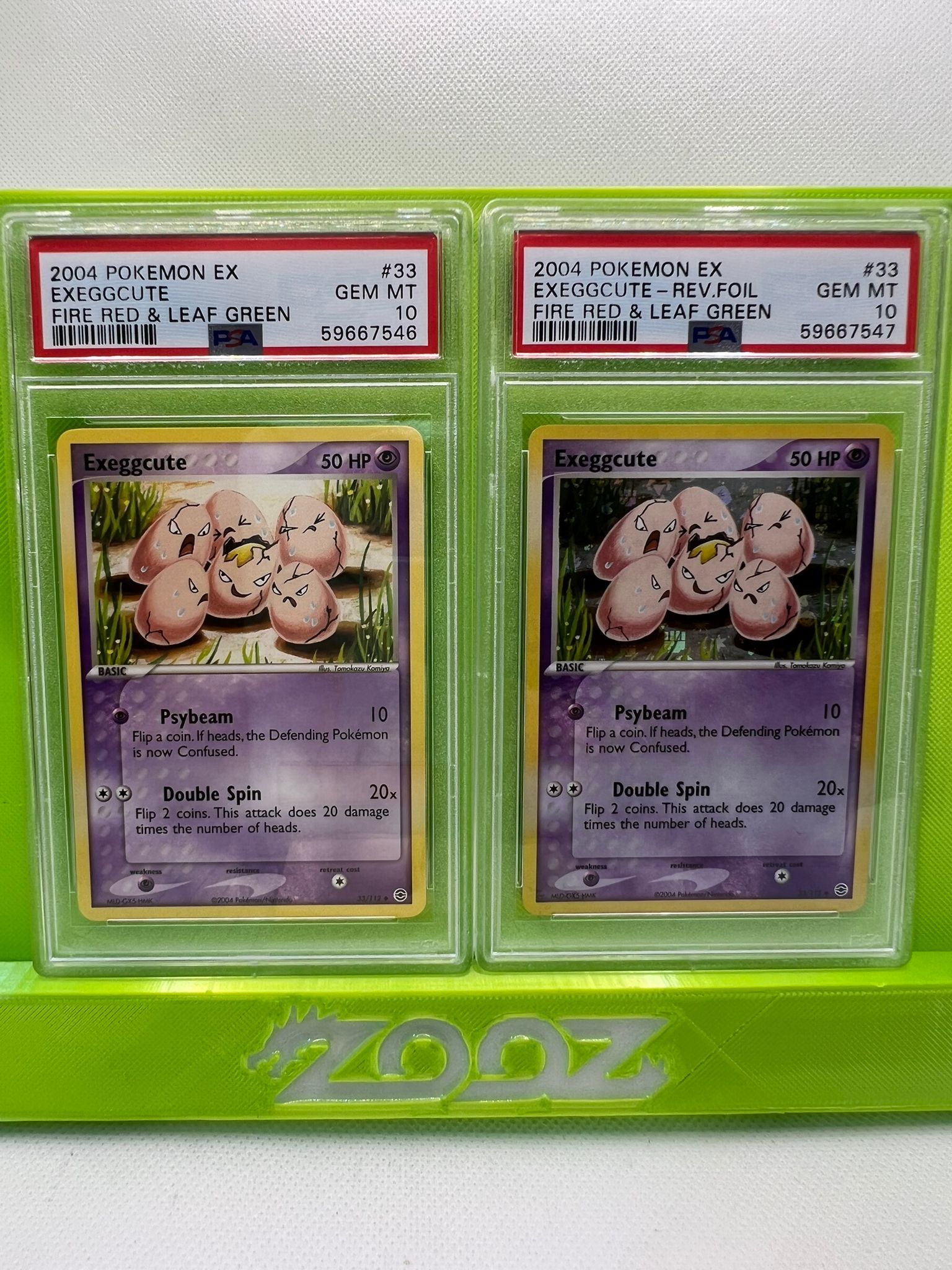 PSA 10 Pokemon EX Exeggcute #33 Fire Red & Leaf Green Non Holo + Reverse Foil