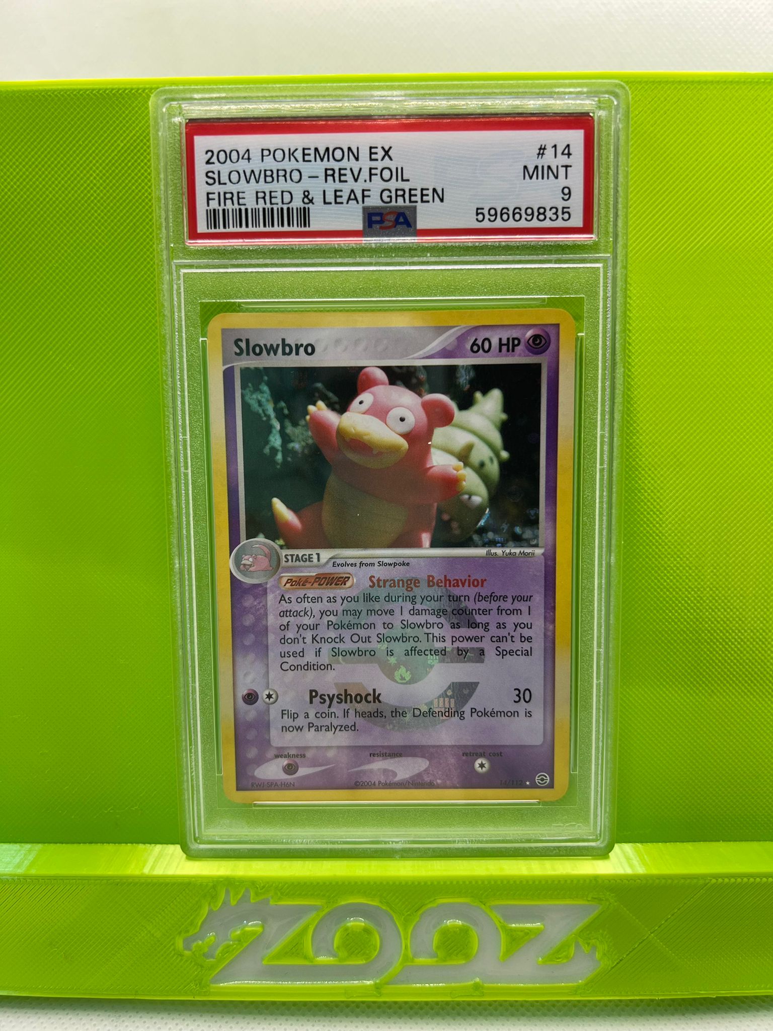 PSA 9 Pokemon EX Slowbro #14 Fire Red & Leaf Green Reverse Foil