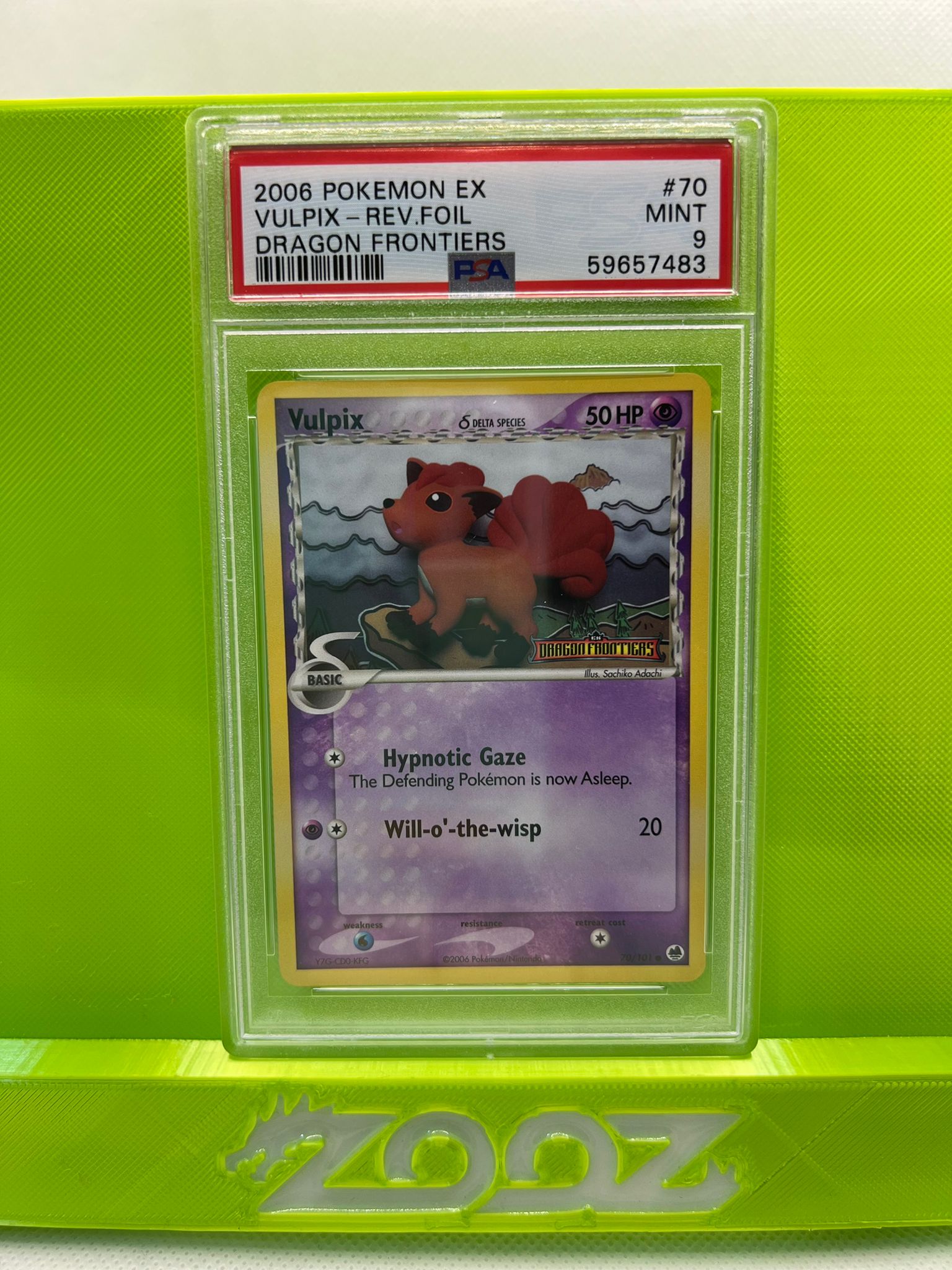 PSA 9 Pokemon EX Vulpix #70 Dragon Frontiers Reverse Foil