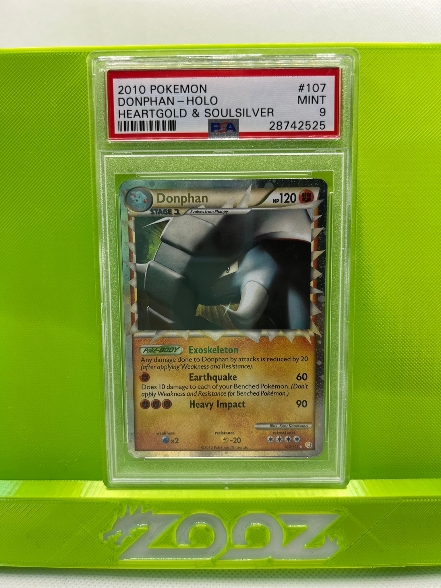 PSA 9 Pokemon Donphan #107 HG & SS Holo