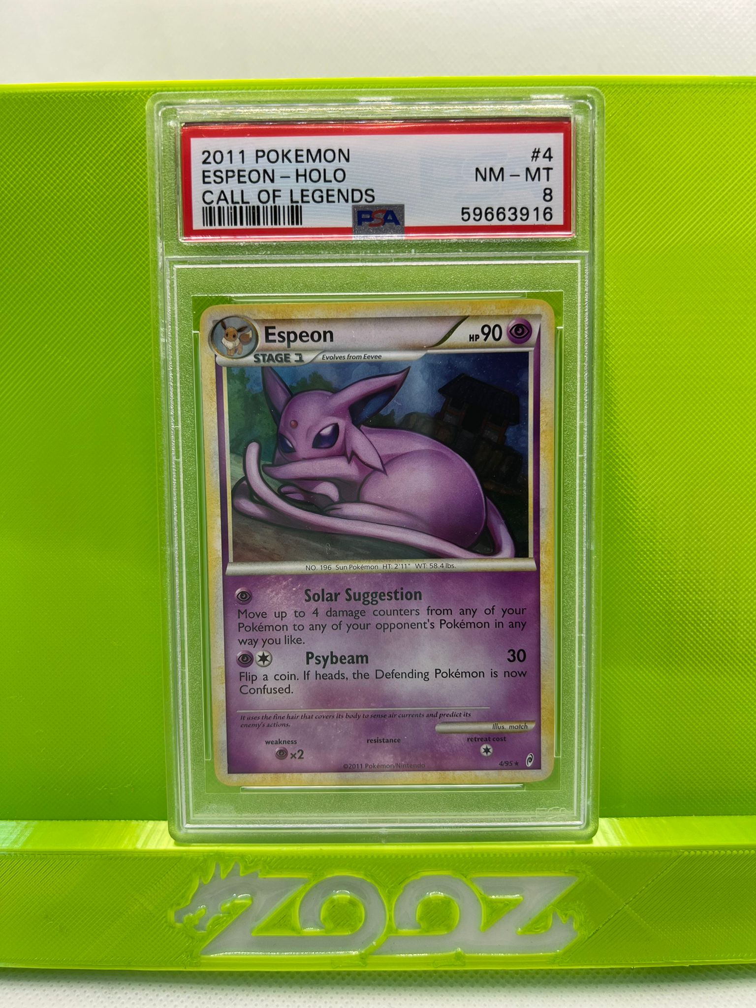 PSA 8 Pokemon Espeon #4 Call of Legends Holo