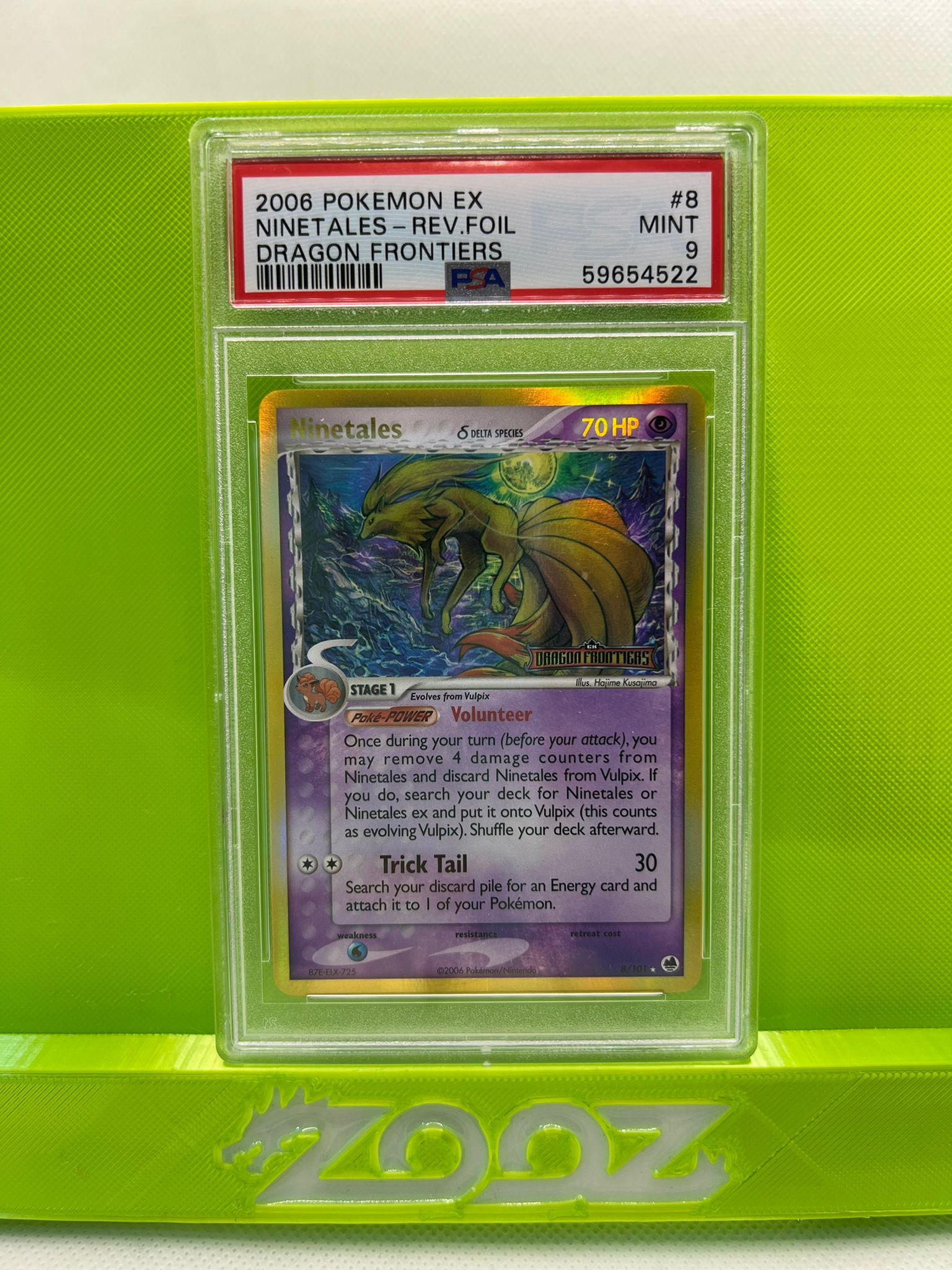 PSA 9 Pokemon EX Ninetales #8 Dragon Frontiers Reverse Foil