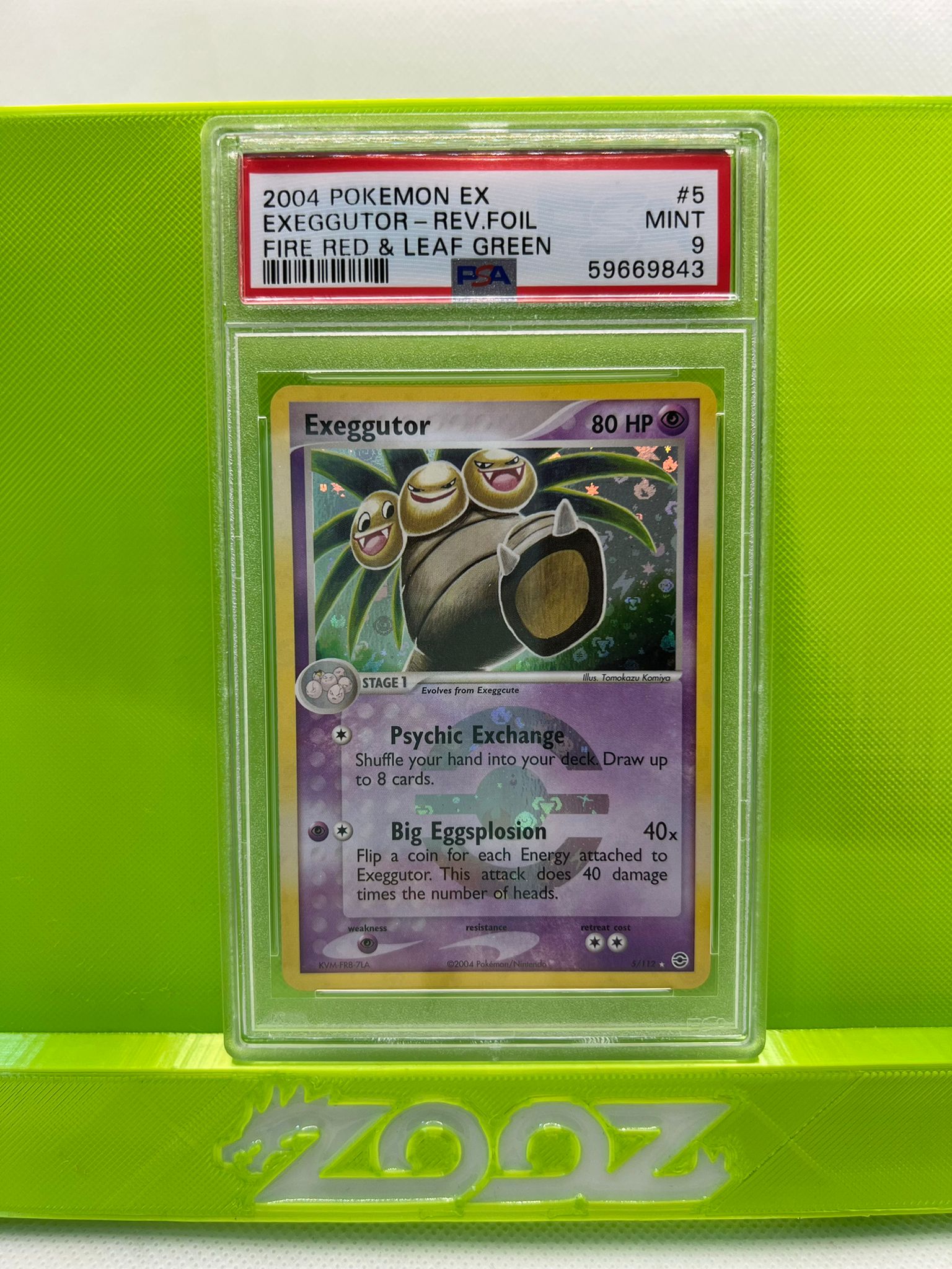 PSA 9 Pokemon EX Exeggutor #5 Fire Red & Leaf Green Reverse Foil