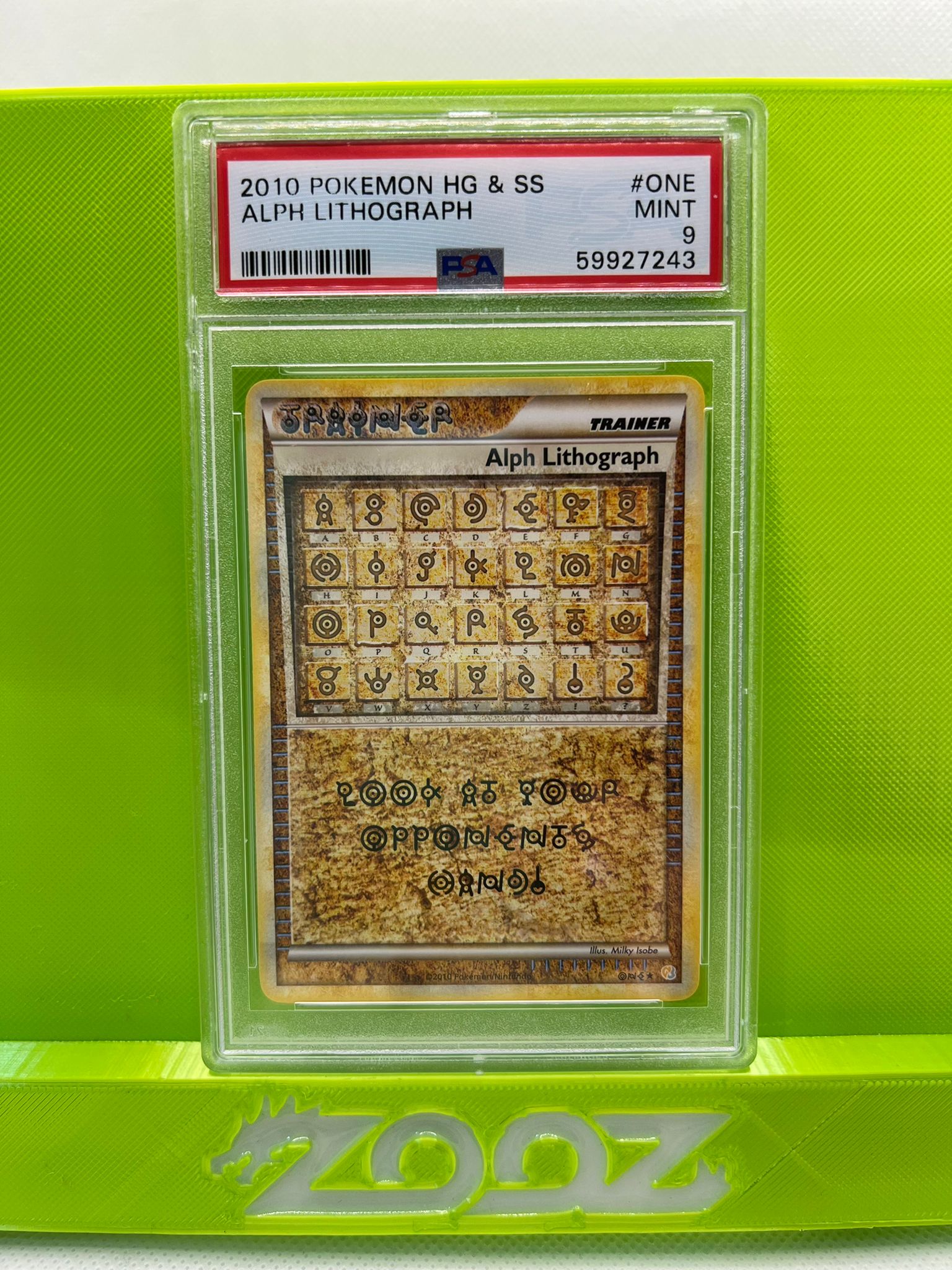 PSA 9 Pokemon HG & SS Alph Lithograph #ONE
