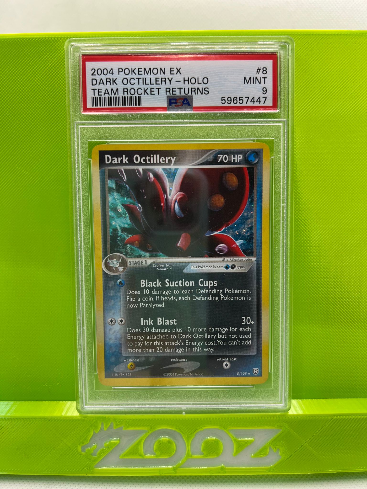 PSA 9 Pokemon EX Dark Octillery #8 Team Rocket Returns Holo