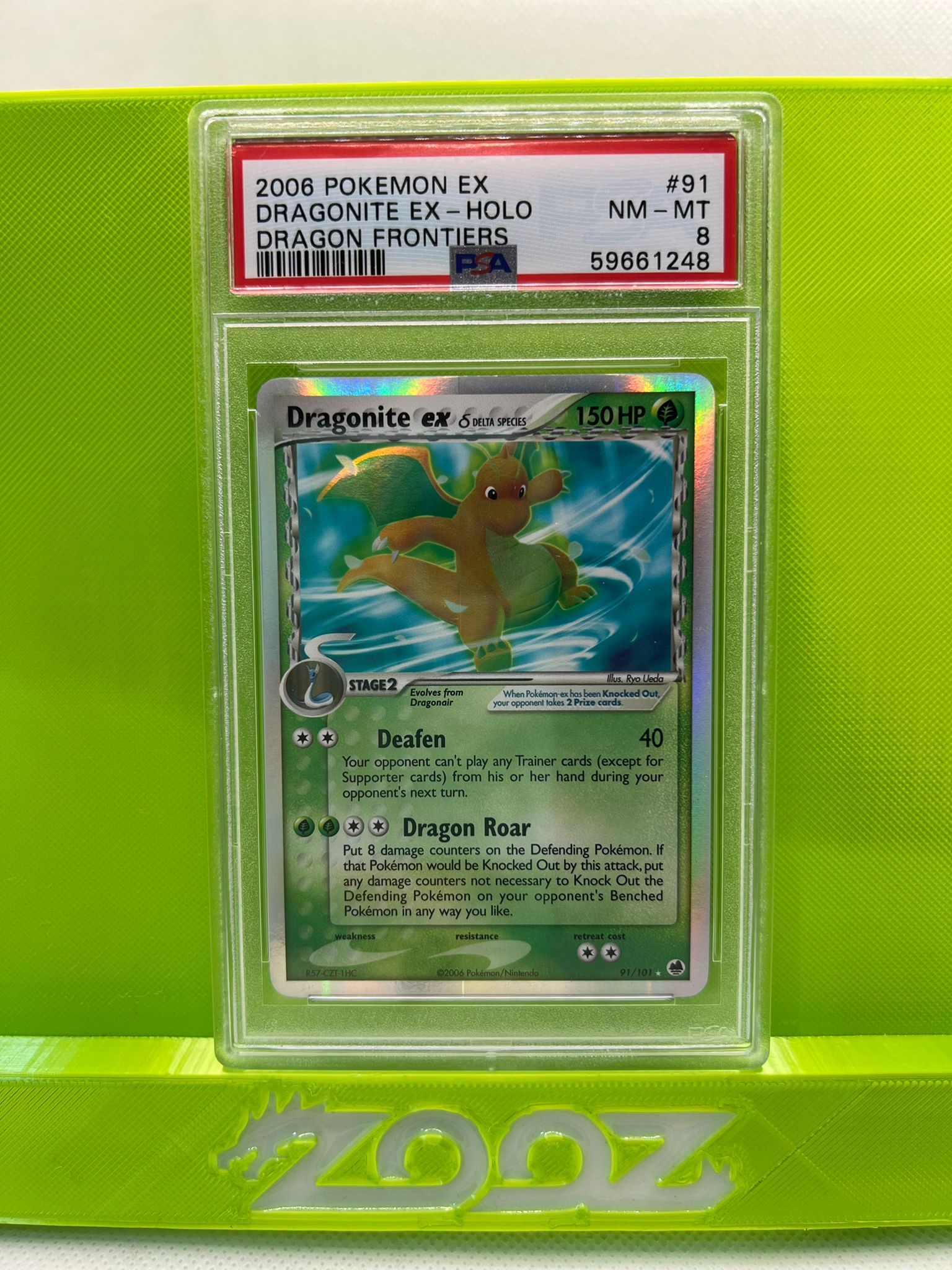 PSA 8 Pokemon EX Dragonite EX #91 Dragon Frontiers Holo