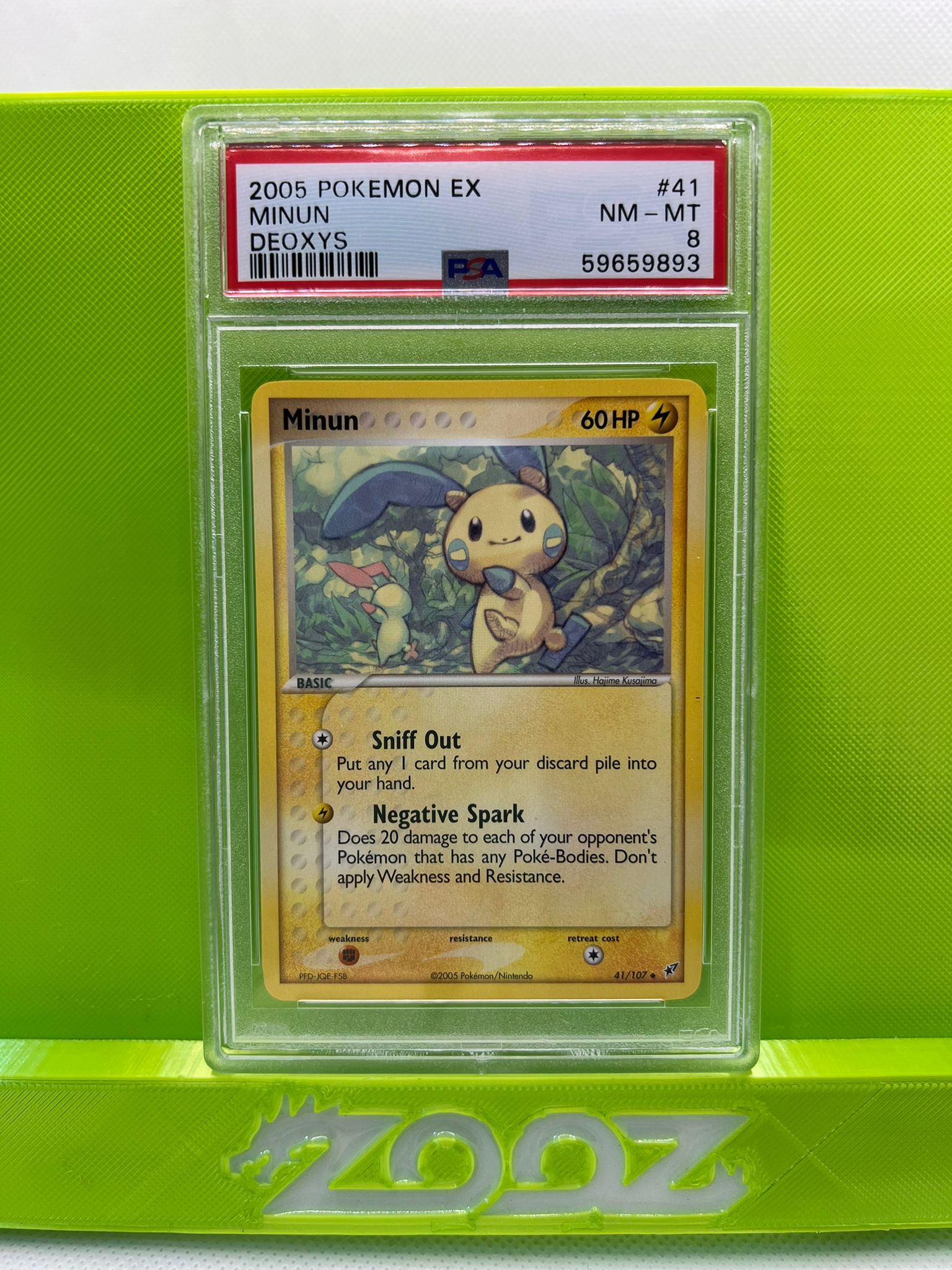PSA 8 Pokemon EX Minun #41 Deoxys Non Halo