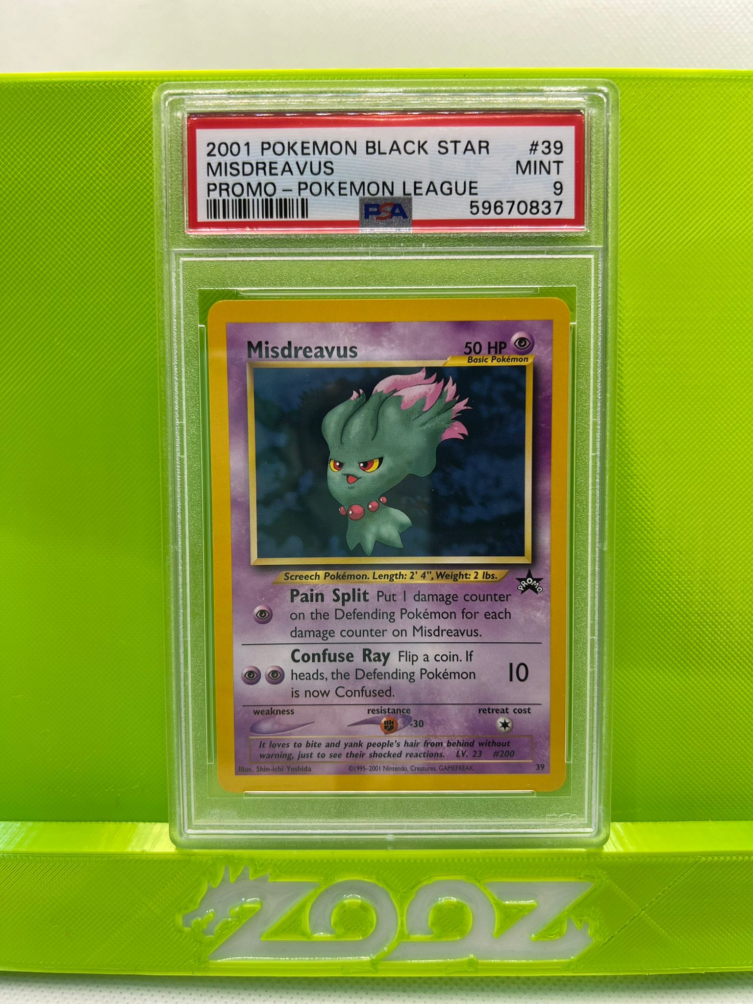 PSA 9 Pokemon Misdreavus #39 Black Star Promo Pokemon League