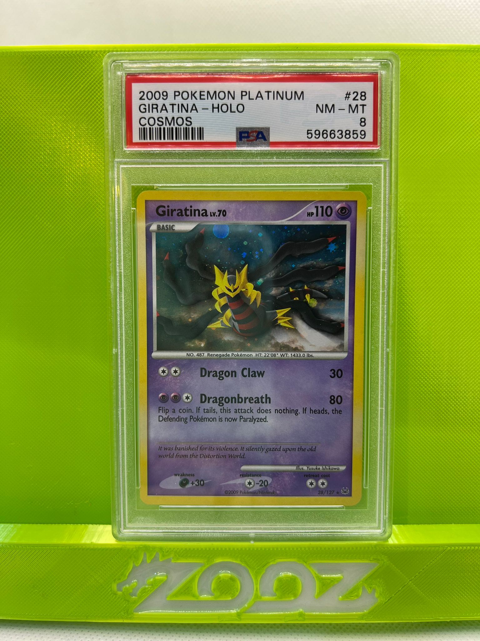 PSA 8 Pokemon Platinum Giratina #28 Cosmos Holo