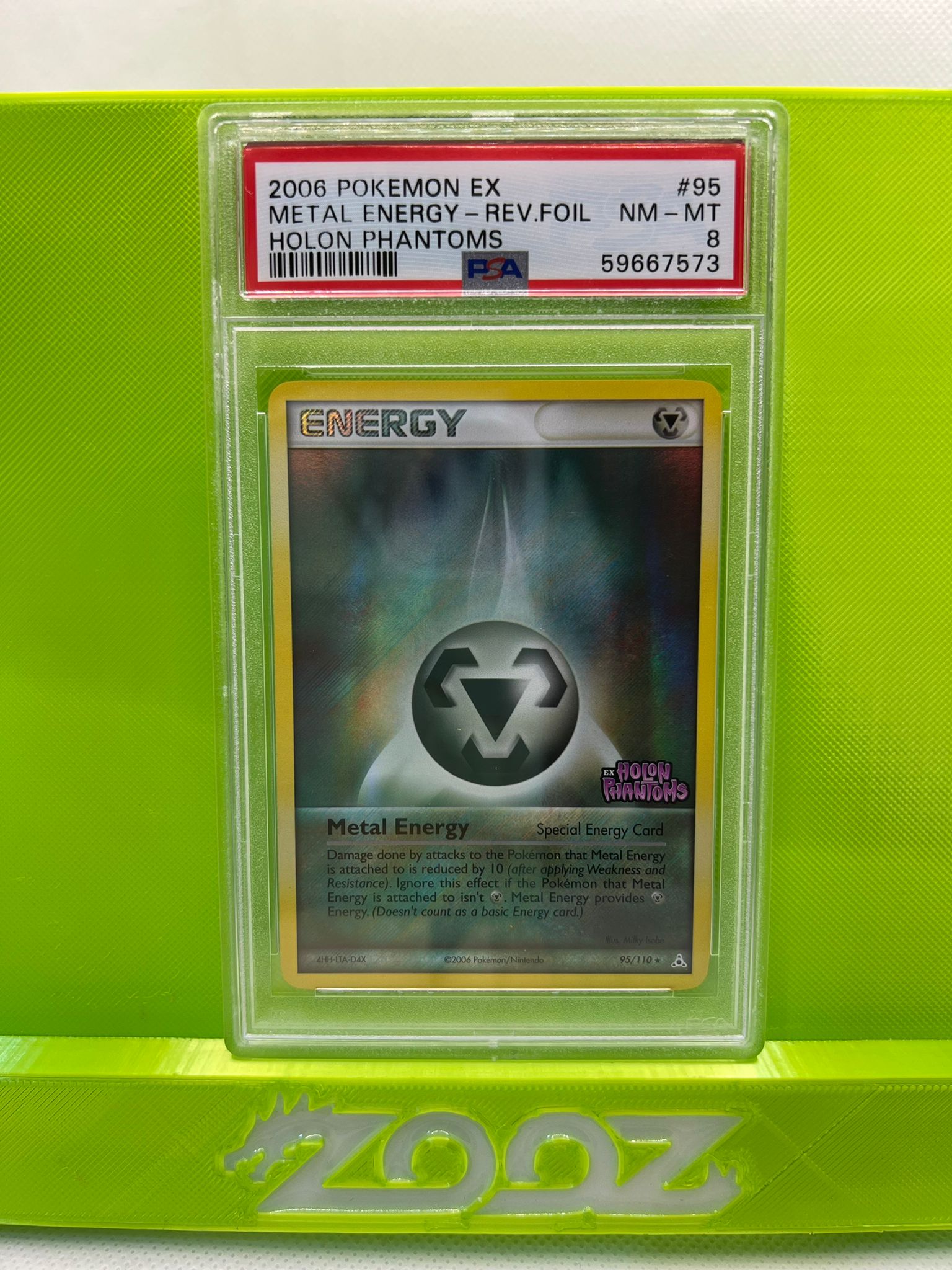 PSA 8 Pokemon EX Metal Energy #95 Holon Phantoms Reverse Foil