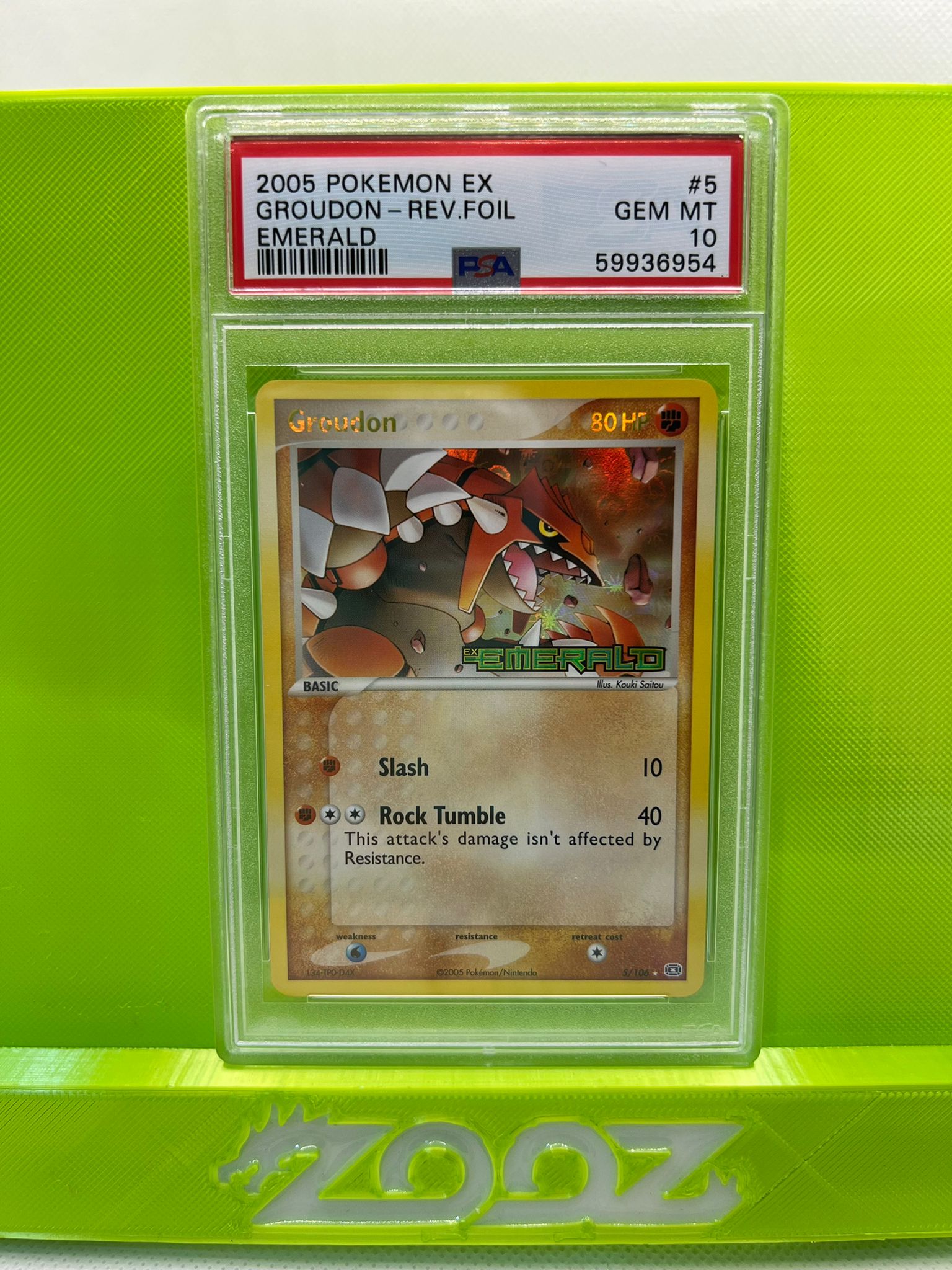 PSA 10 Pokemon EX Groudon #5 Emerald Reverse Foil