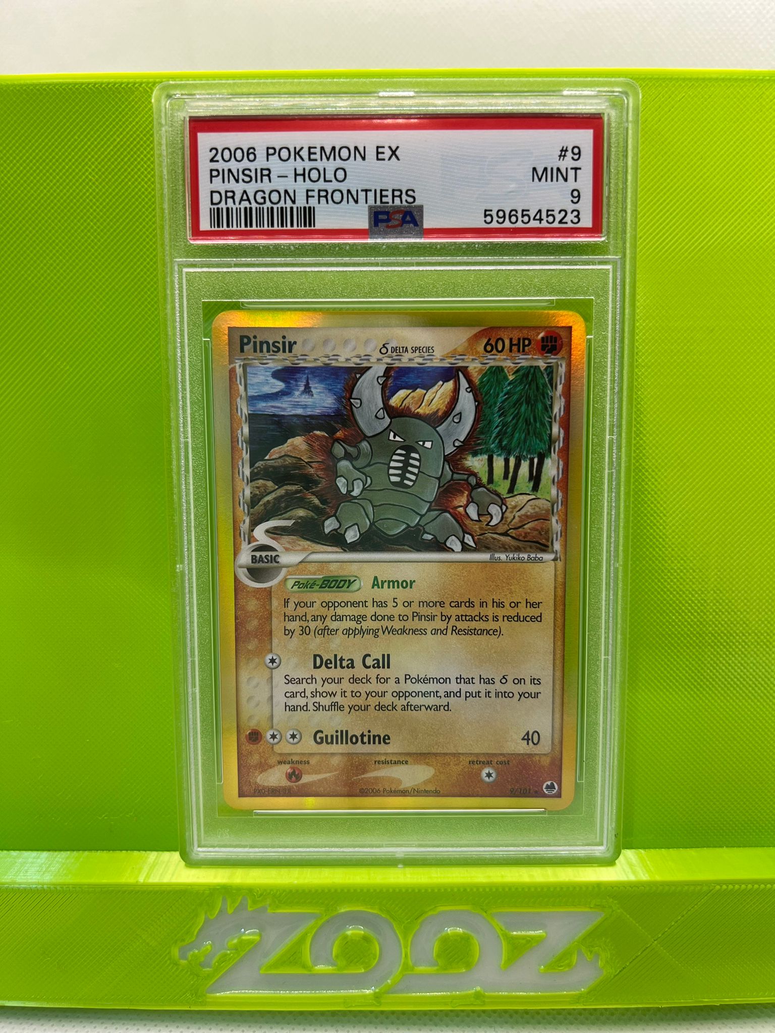 PSA 9 Pokemon EX Pinsir #9 Dragon Frontiers Holo