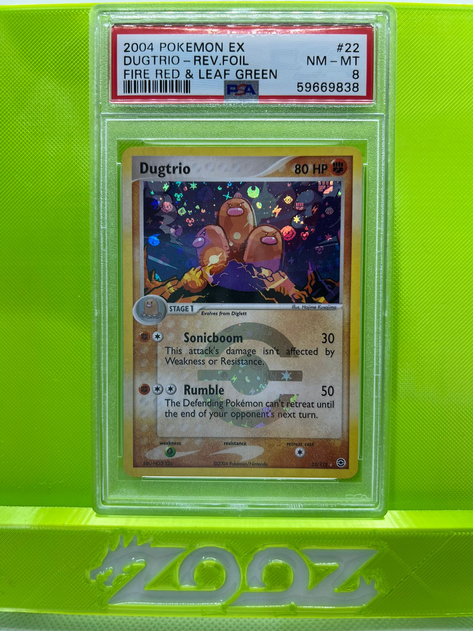 PSA 8 Pokemon EX Dugtrio #22 Fire Red & Leaf Green Reverse Foil