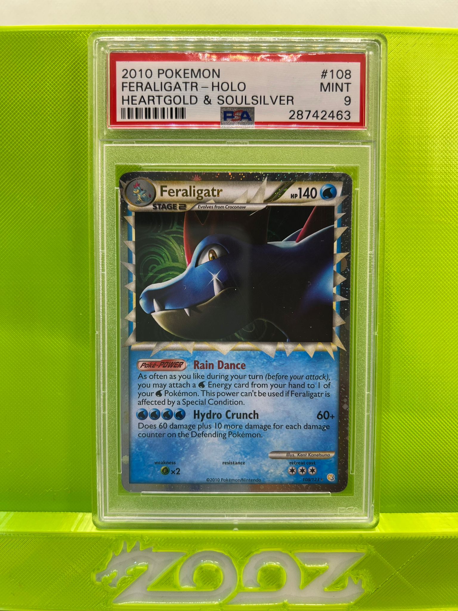 PSA 9 Pokemon HG & SS Feraligatr #108 Holo