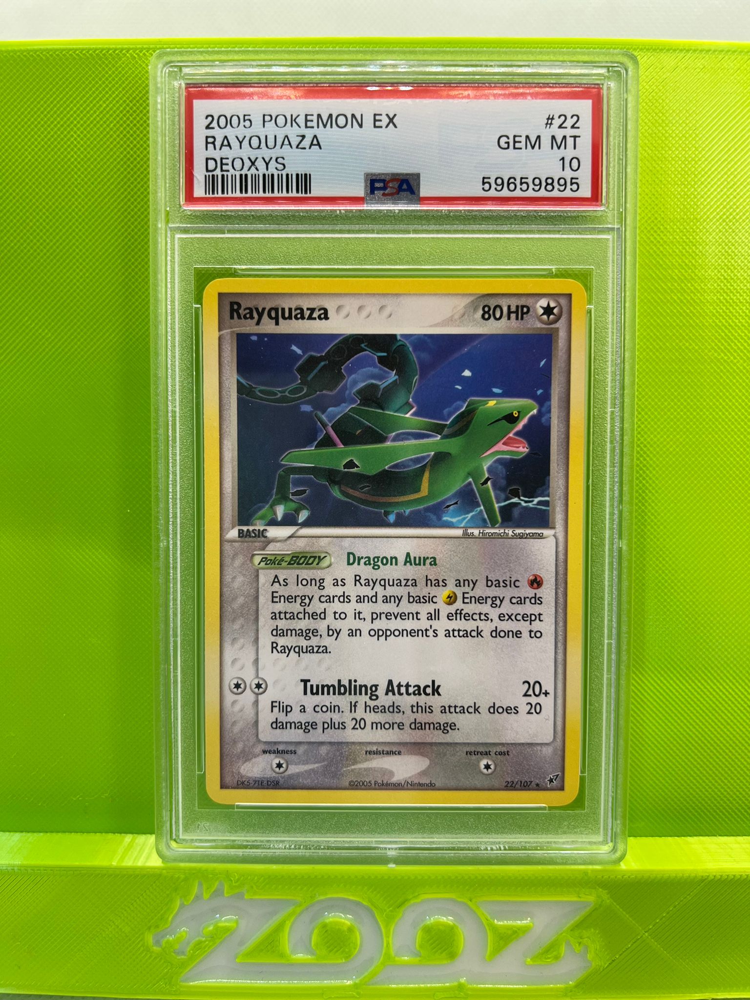 PSA 10 Pokemon EX Rayquaza #22 Deoxys