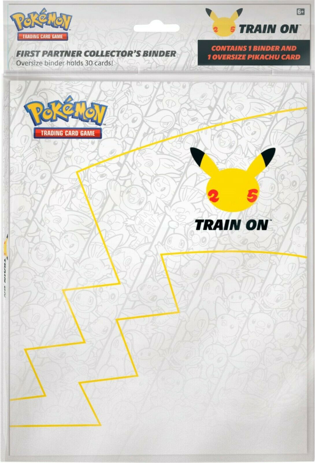 Pokemon 25th Anniversary First Partner Collector's Binder Jumbo Cards + Pikachu